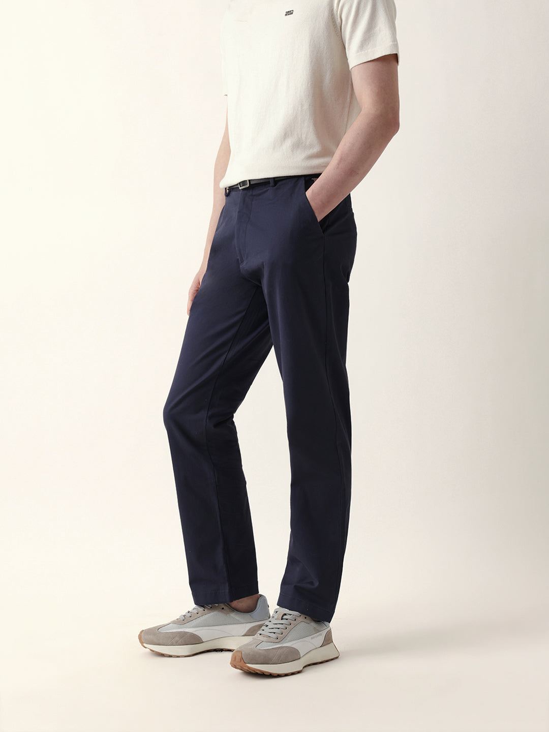 Men Solid Formal Trouser