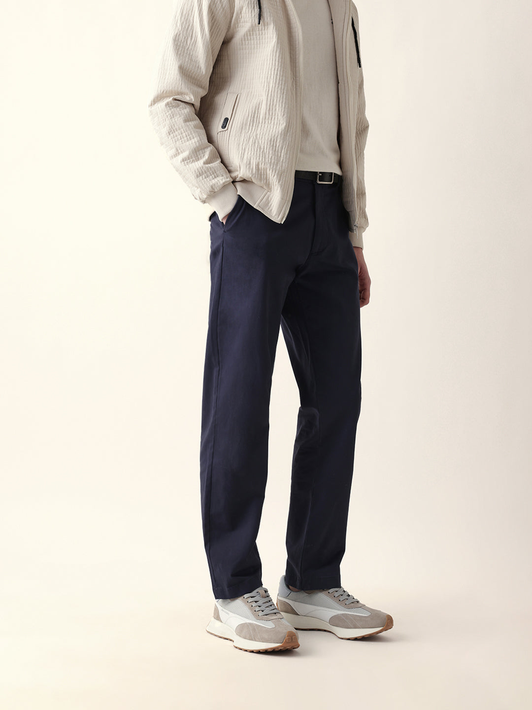 Men Solid Formal Trouser