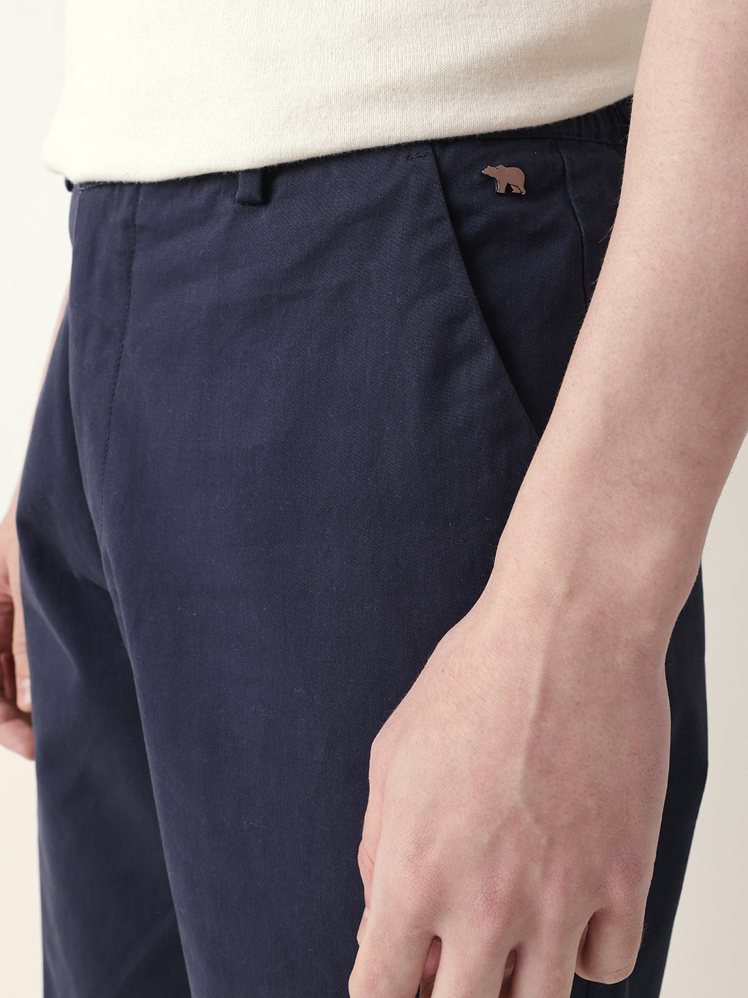 Men Solid Formal Trouser