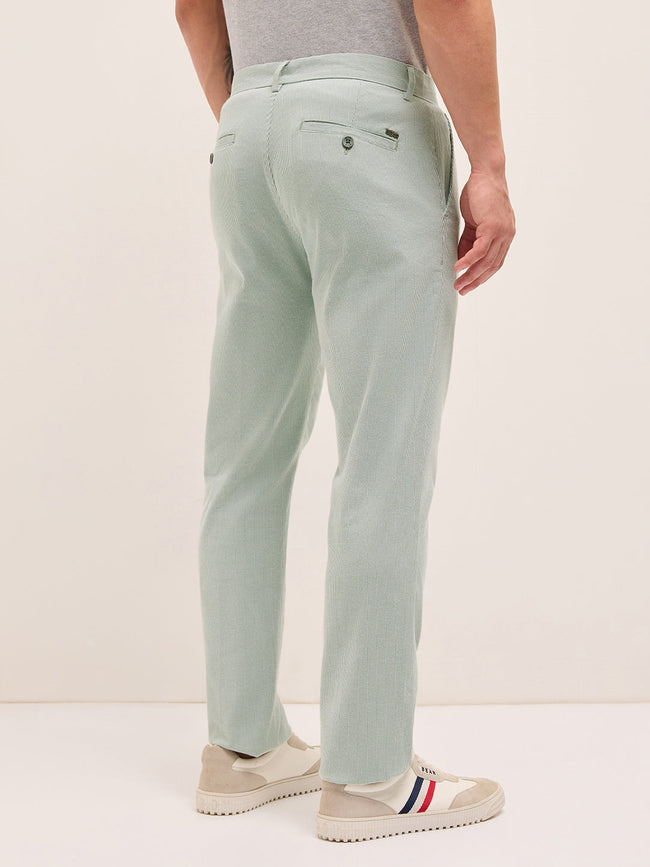 Men Green Casual Trousers