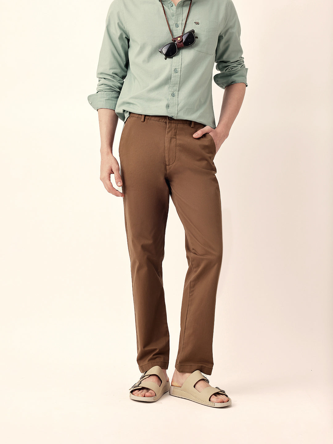 Men Solid Formal Trouser
