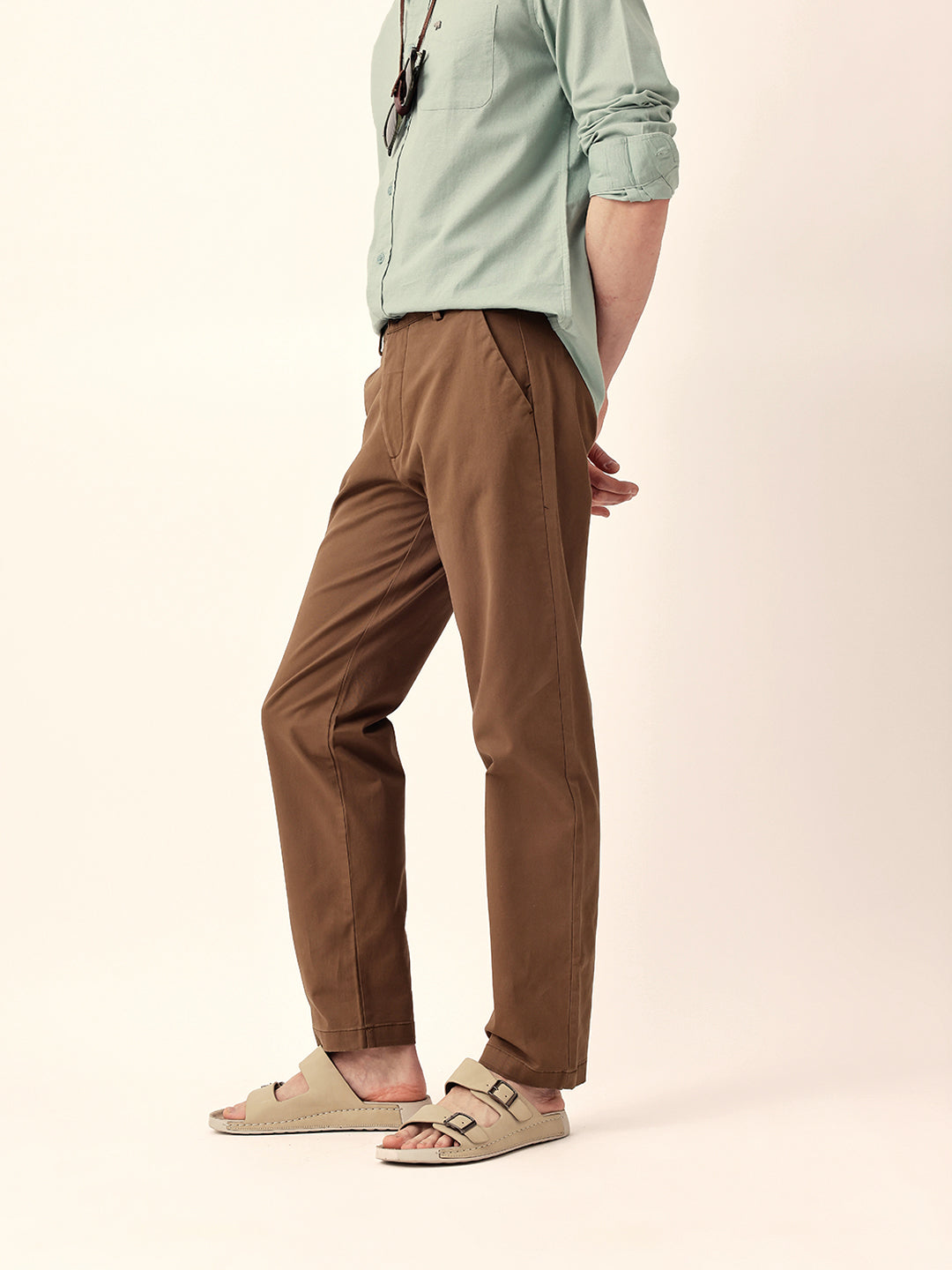 Men Solid Formal Trouser
