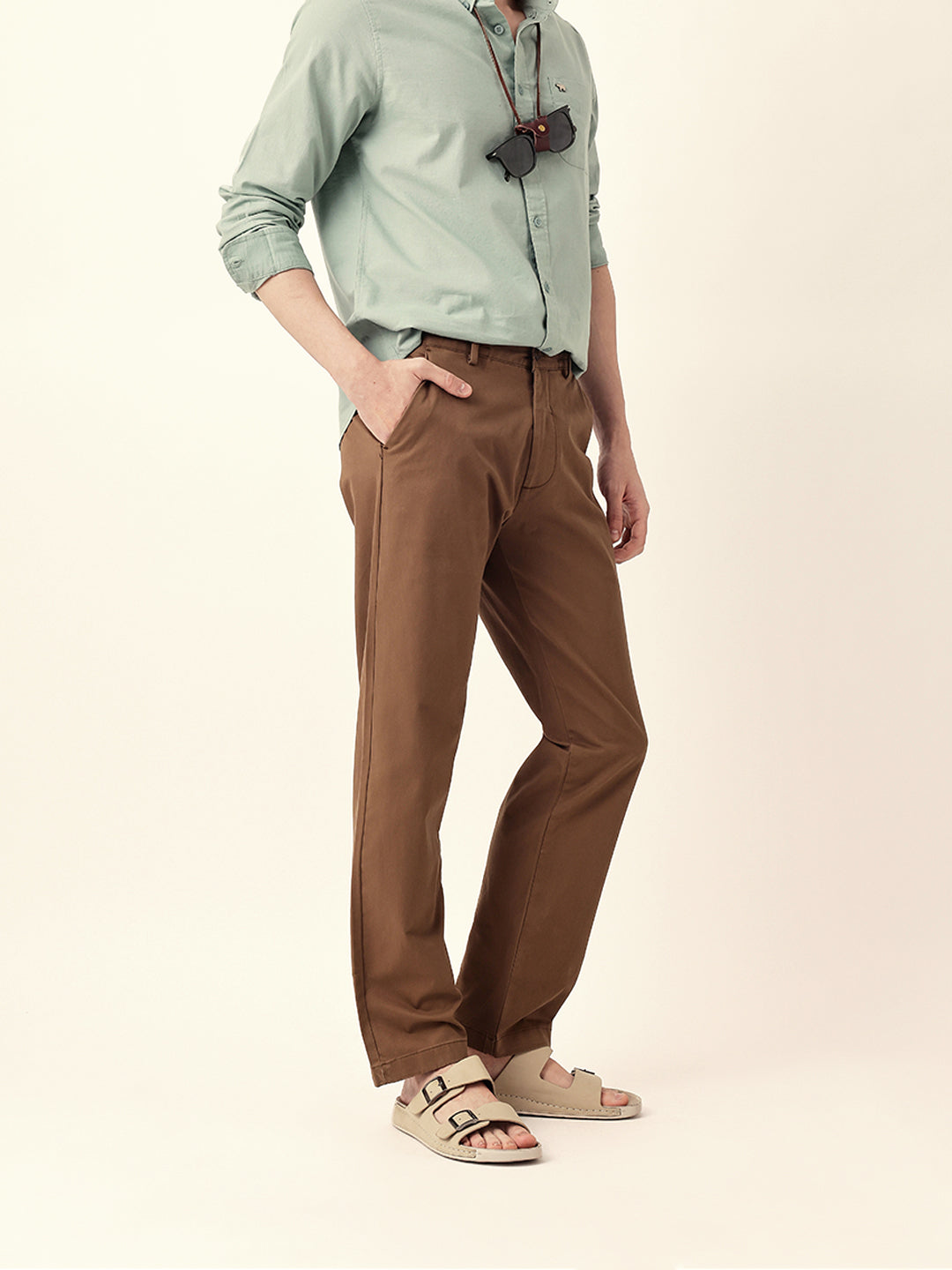 Men Solid Formal Trouser