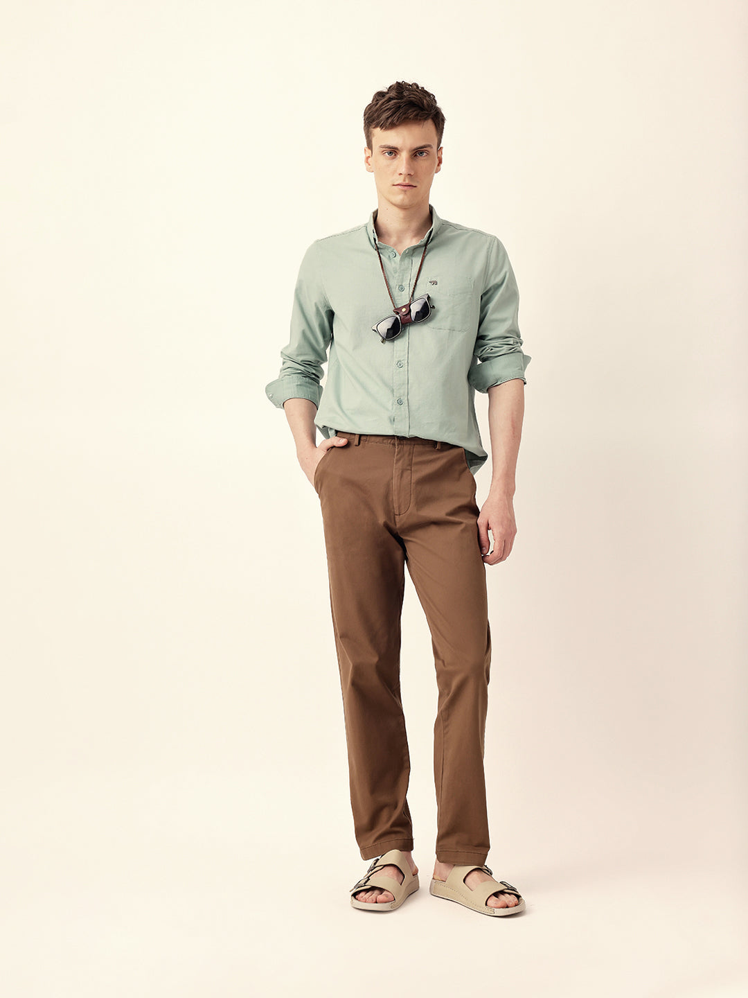 Men Solid Formal Trouser