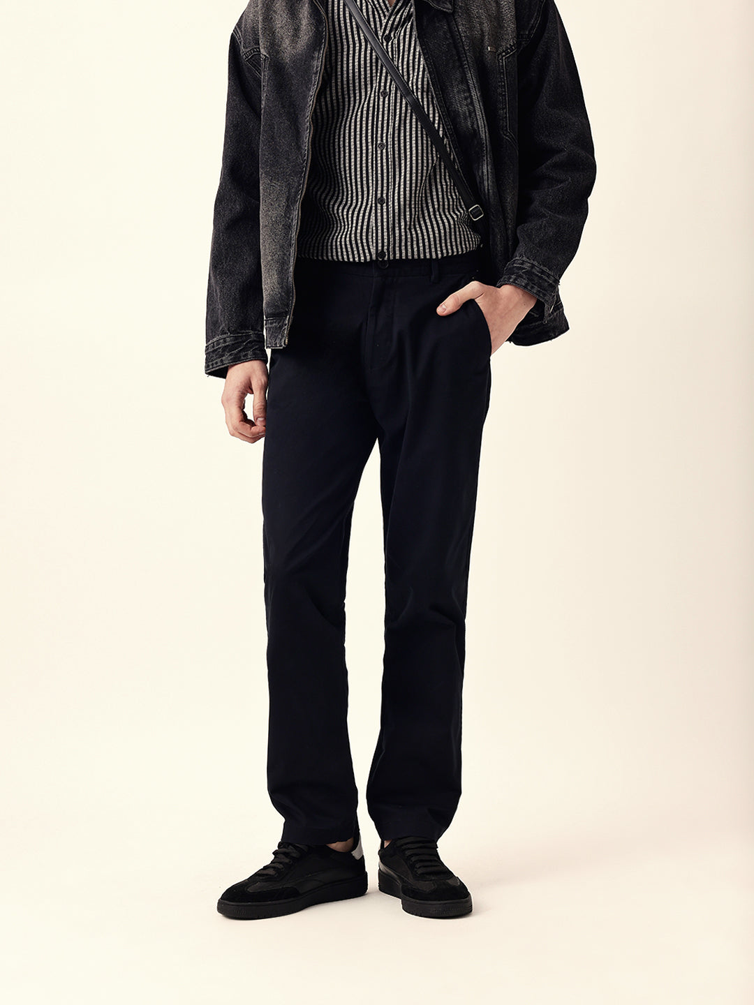 Men Solid Formal Trouser