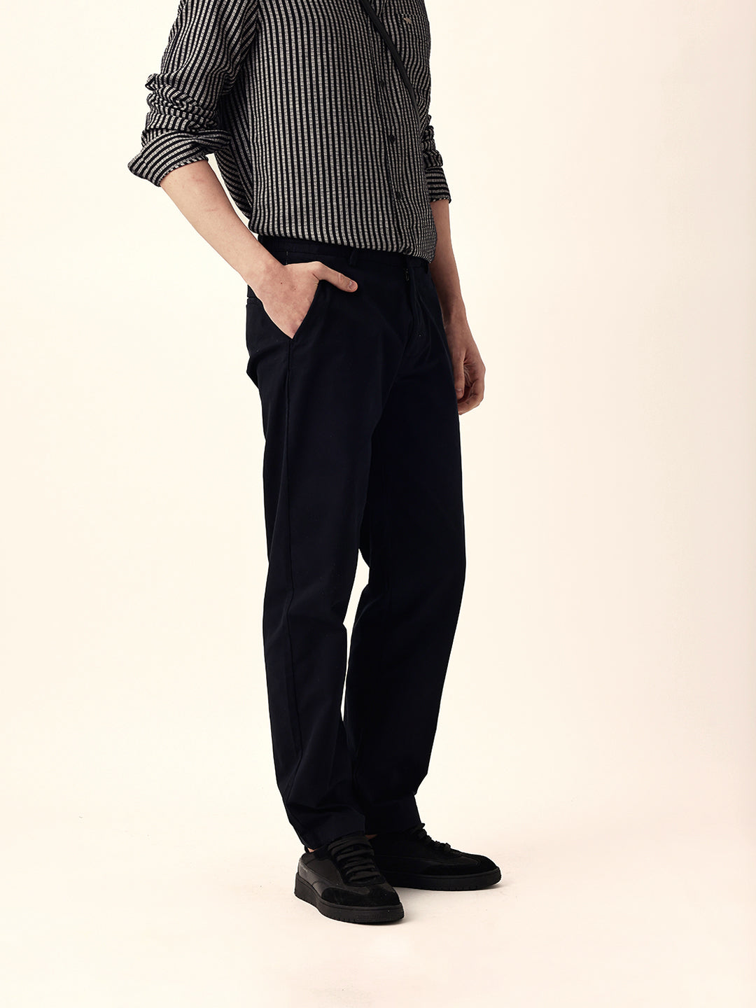 Men Solid Formal Trouser