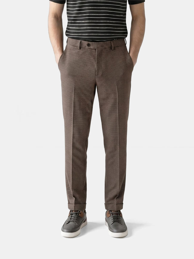 Men Multi Self Design Trouser