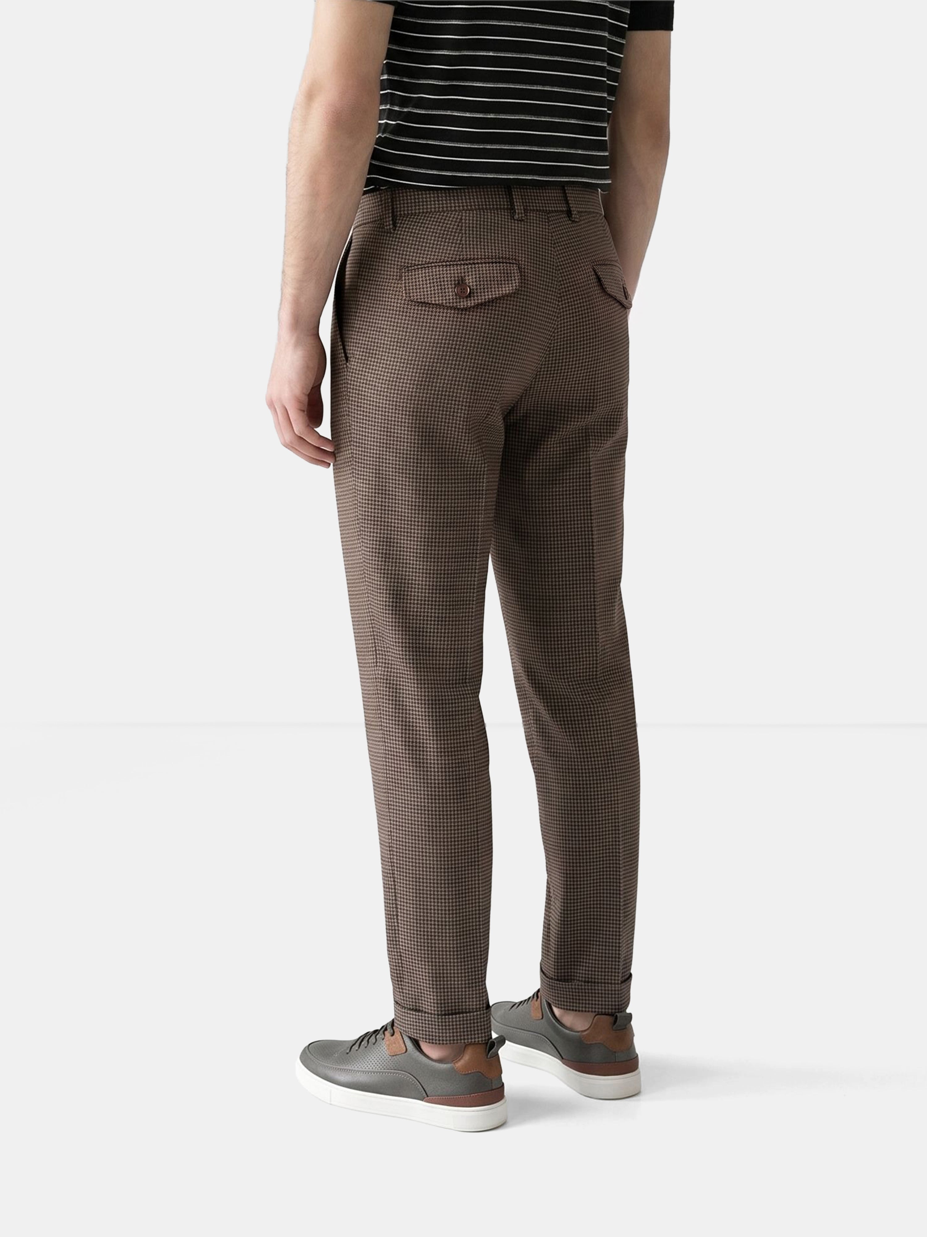 Men Multi Self Design Trouser