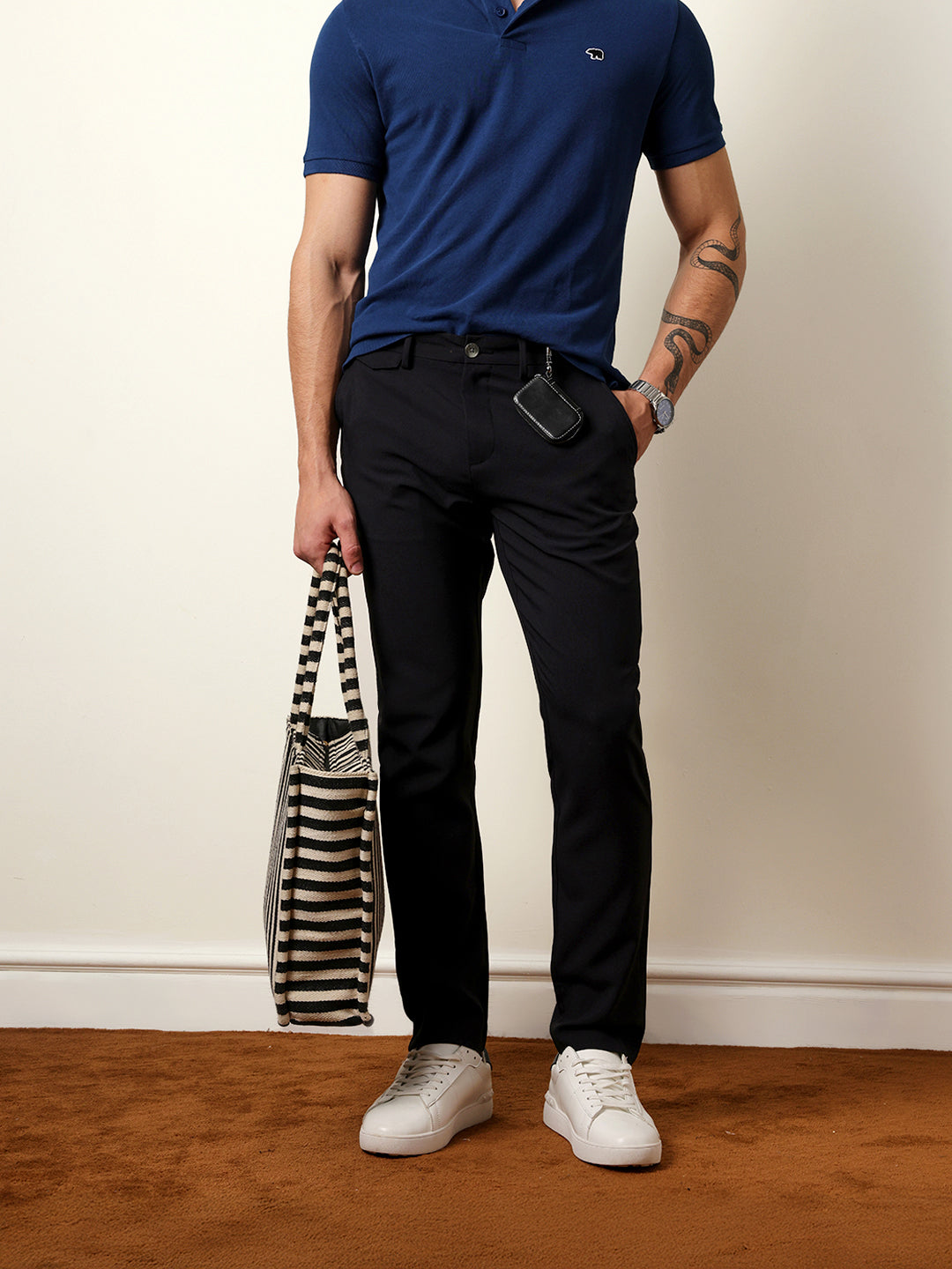 Men Solid Formal Trouser