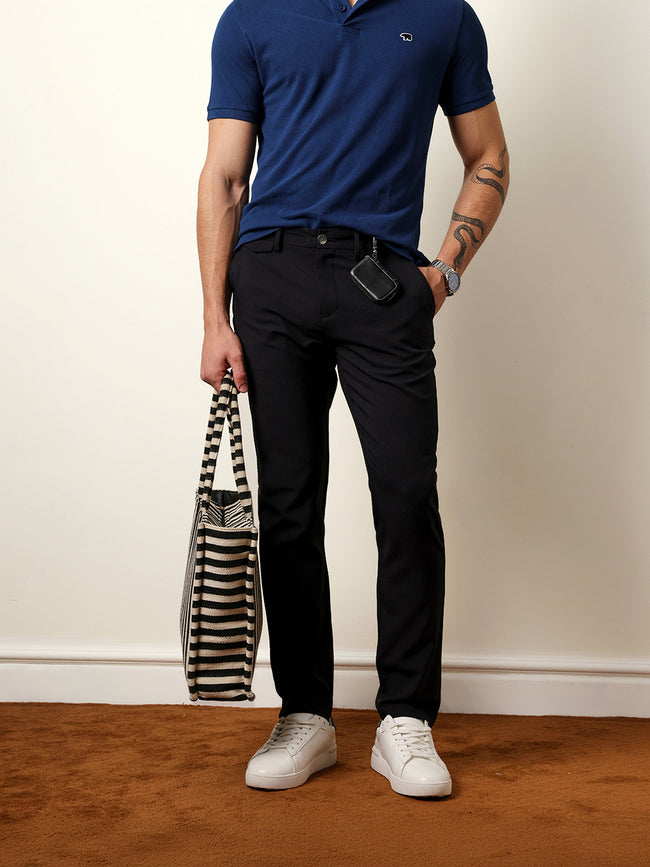 Men Solid Formal Trouser