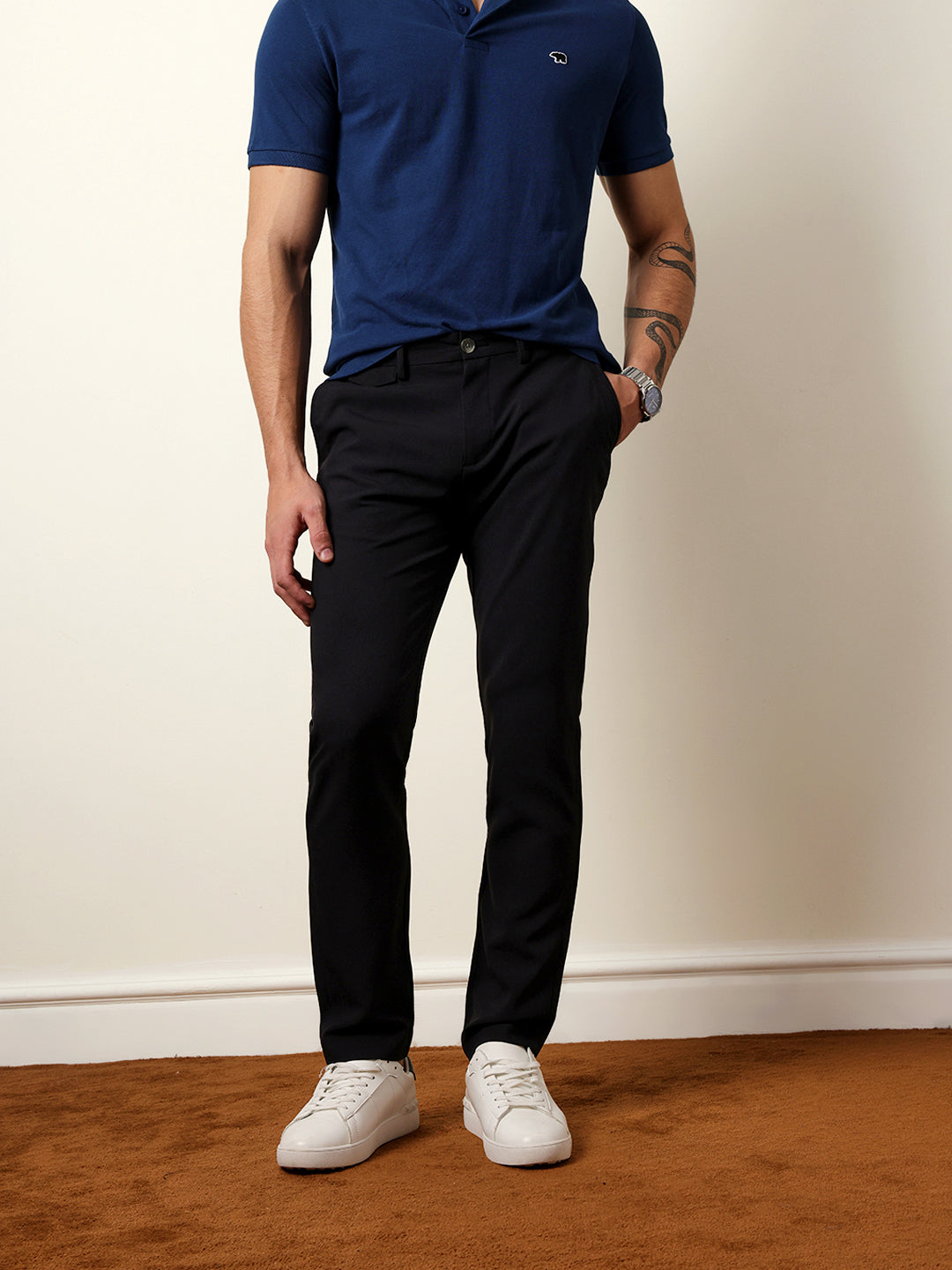 Men Solid Formal Trouser