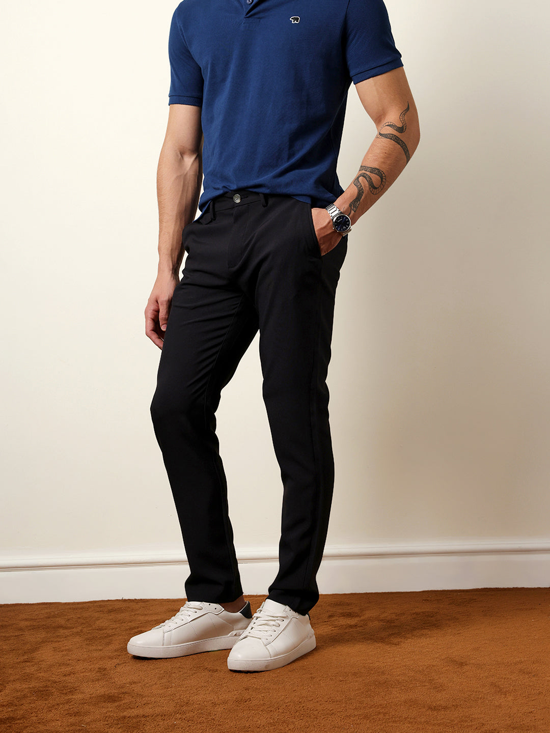Men Solid Formal Trouser