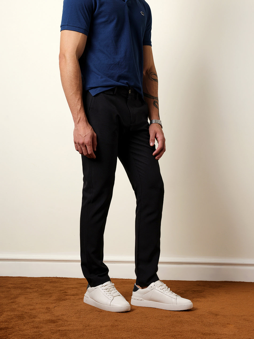 Men Solid Formal Trouser