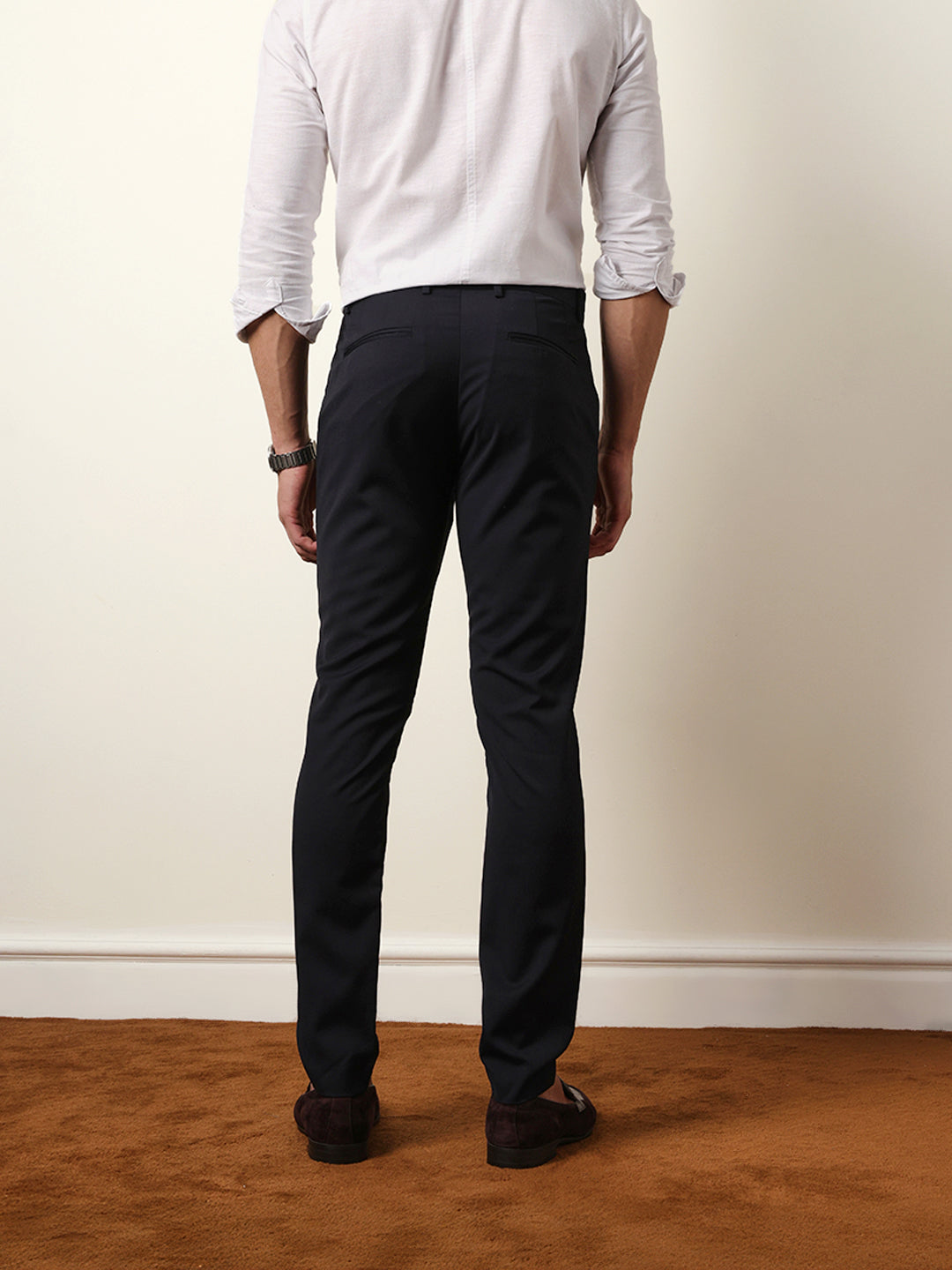 Men Solid Formal Trouser