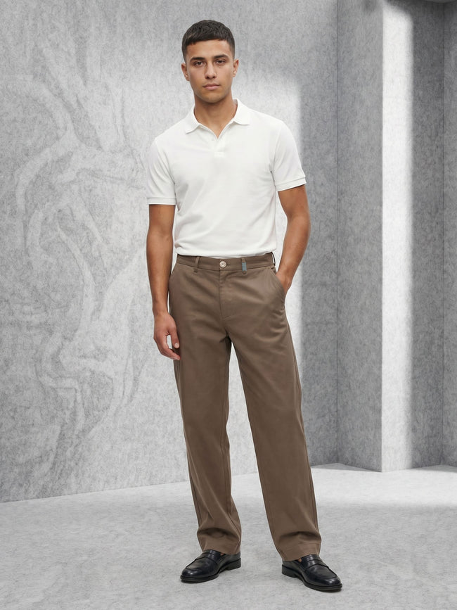 Men Brown Solid Cargo Pants