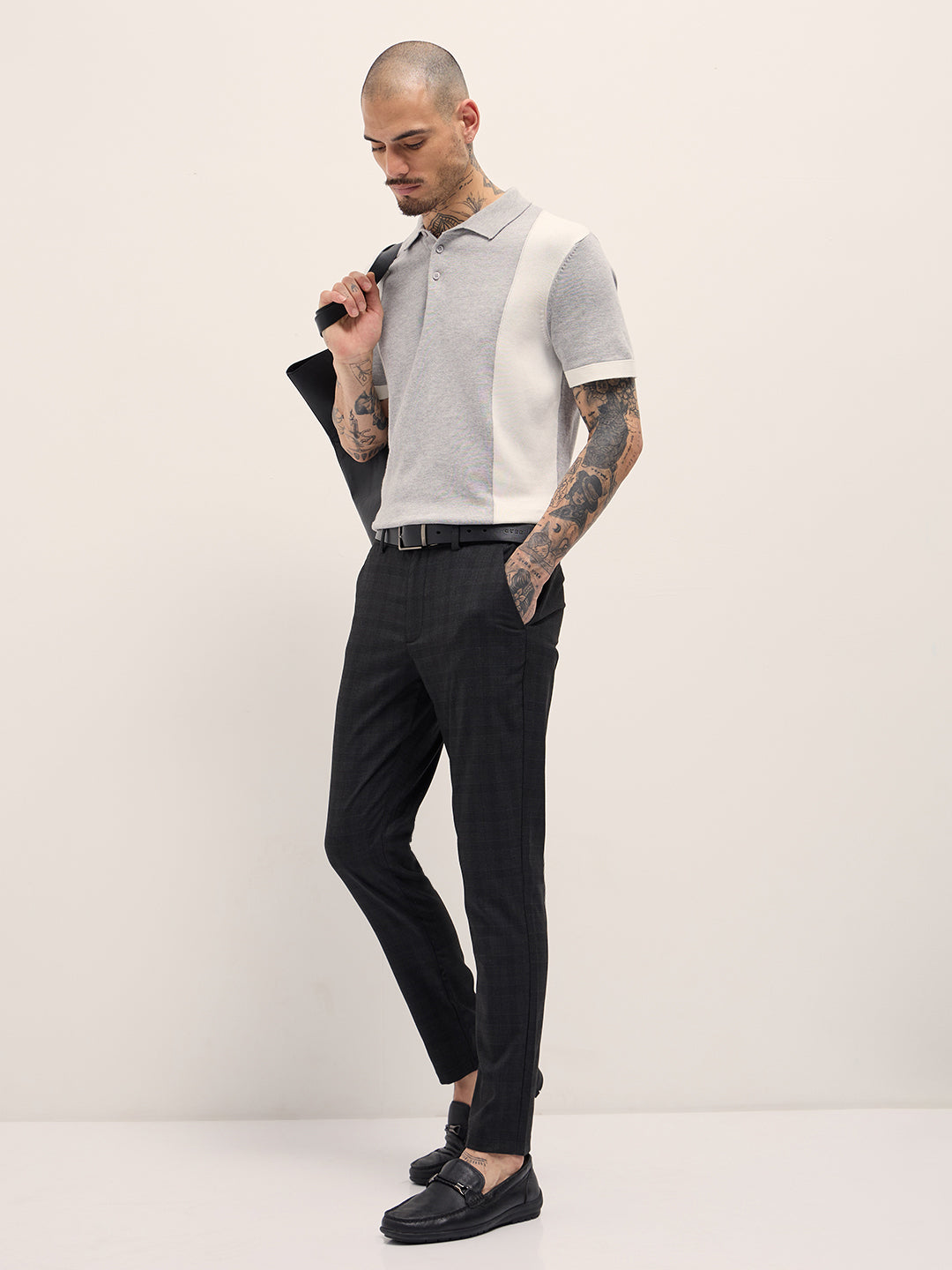 Men Black Slim Fit Formal Trousers
