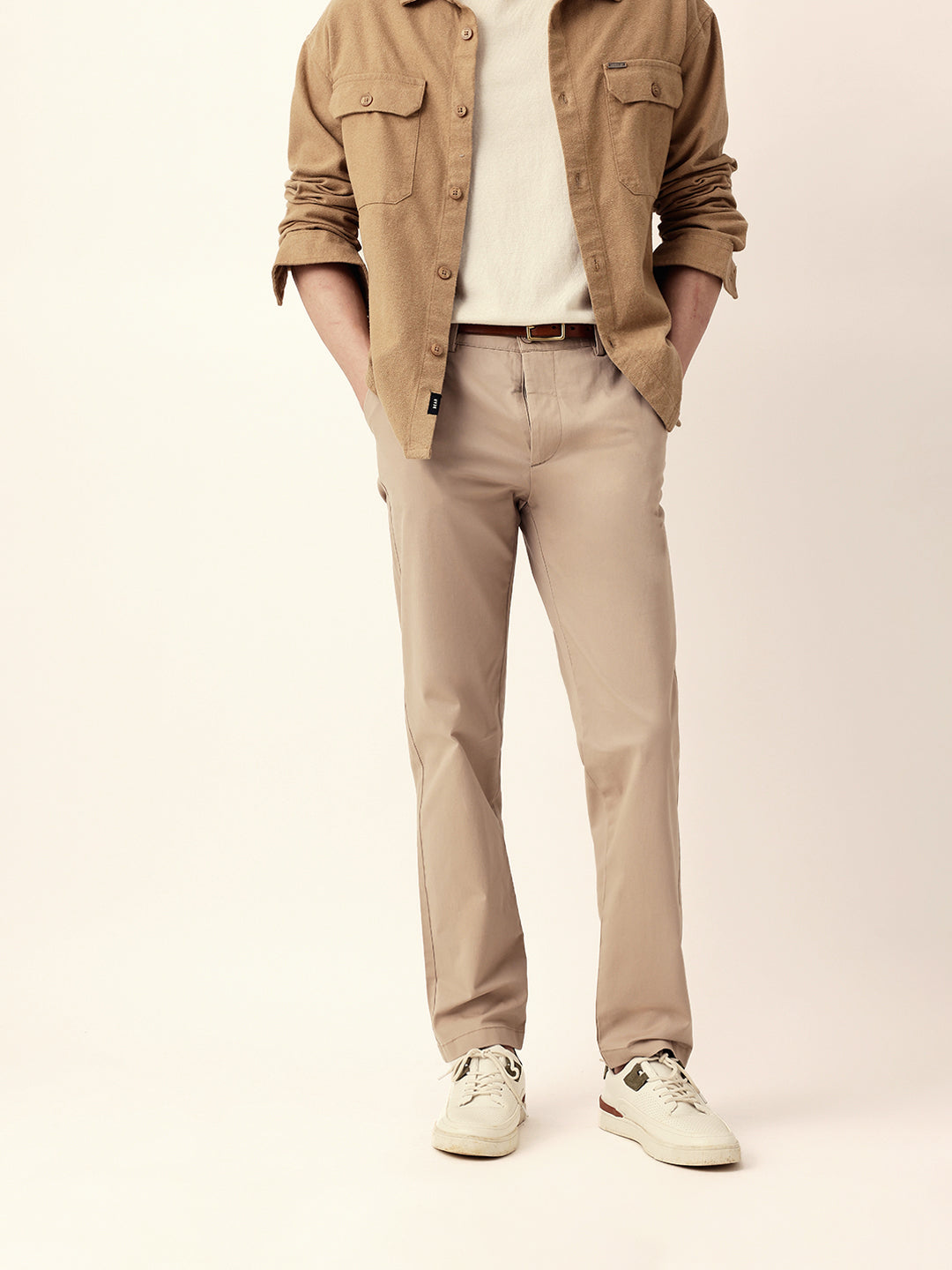 Men Solid Formal Trouser