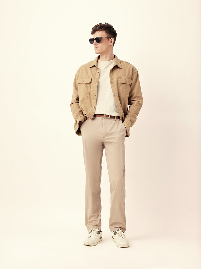 Men Solid Formal Trouser