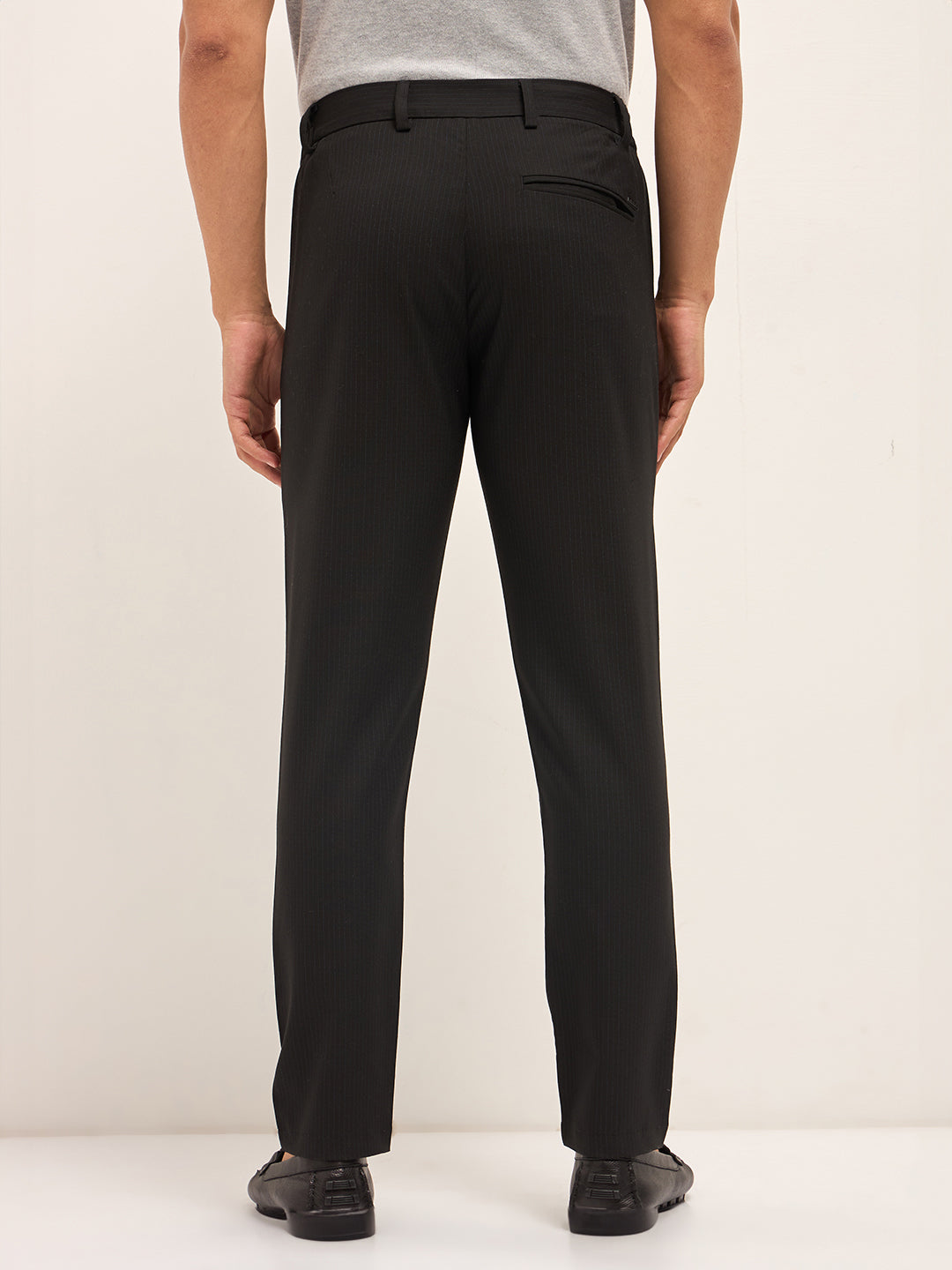 Men Dark Brown Slim Fit Formal Trousers