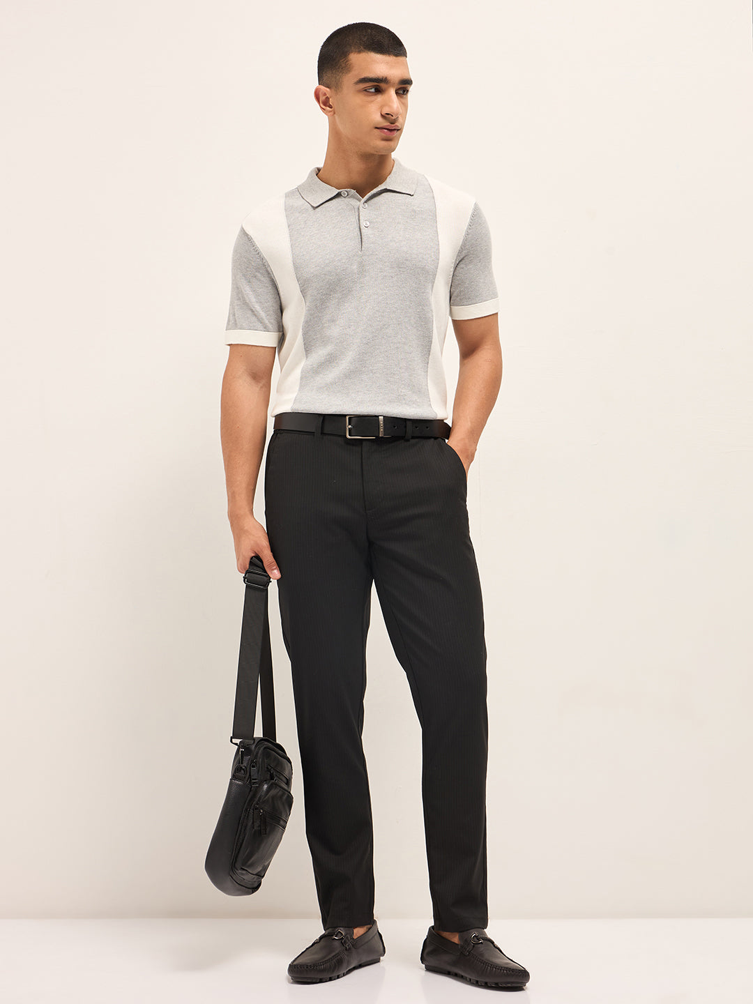 Men Dark Brown Slim Fit Formal Trousers