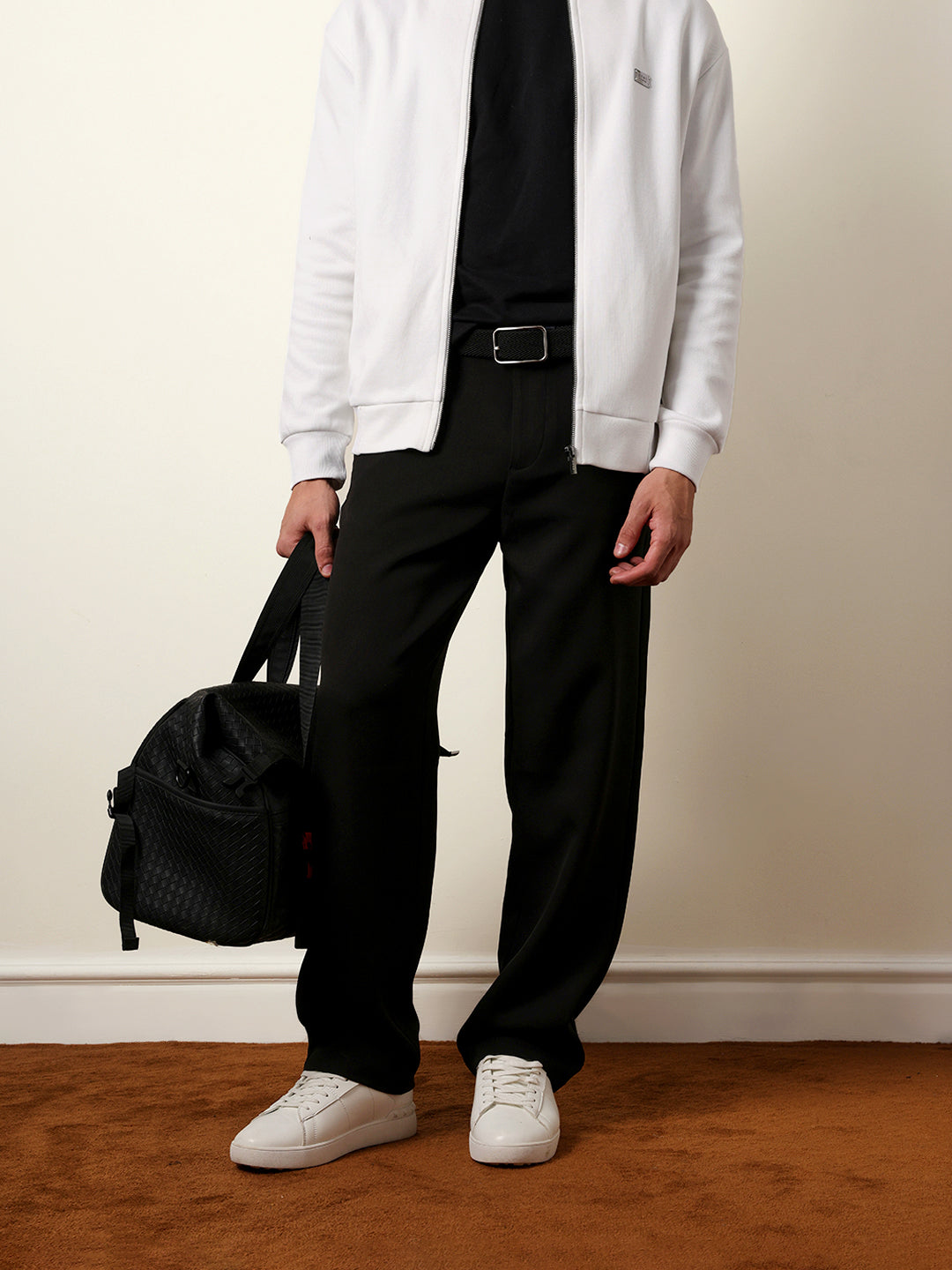 Men Solid Casual Trouser