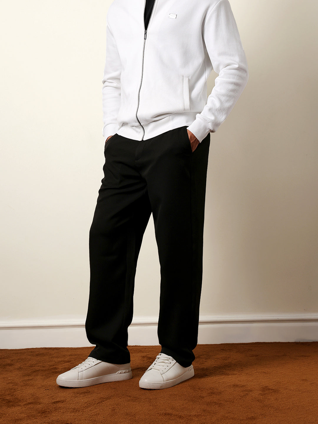 Men Solid Casual Trouser
