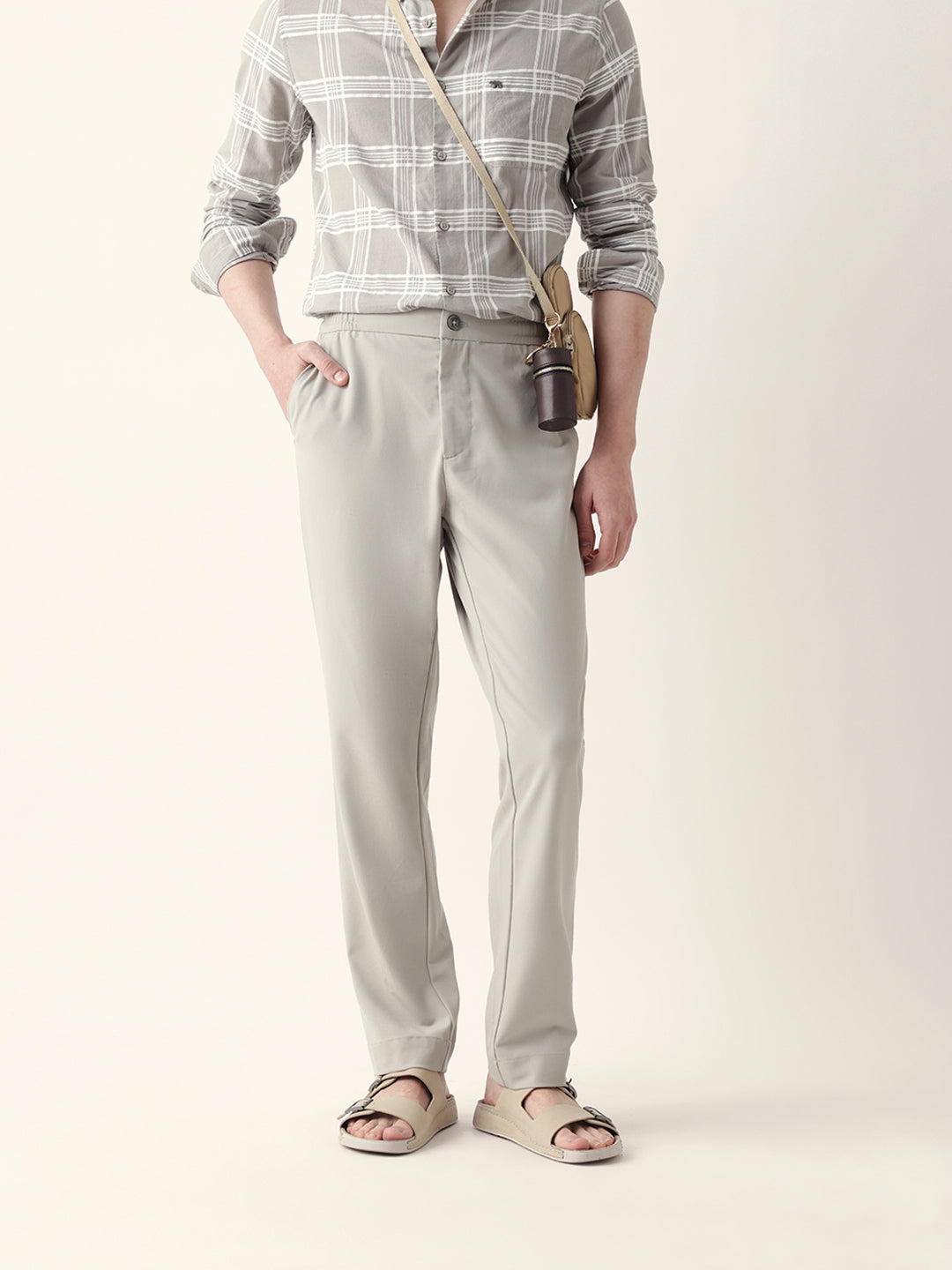 Men Solid Formal Trouser