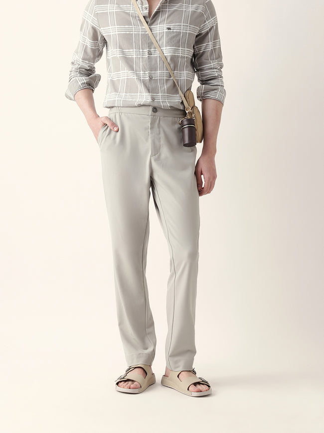 Men Solid Formal Trouser