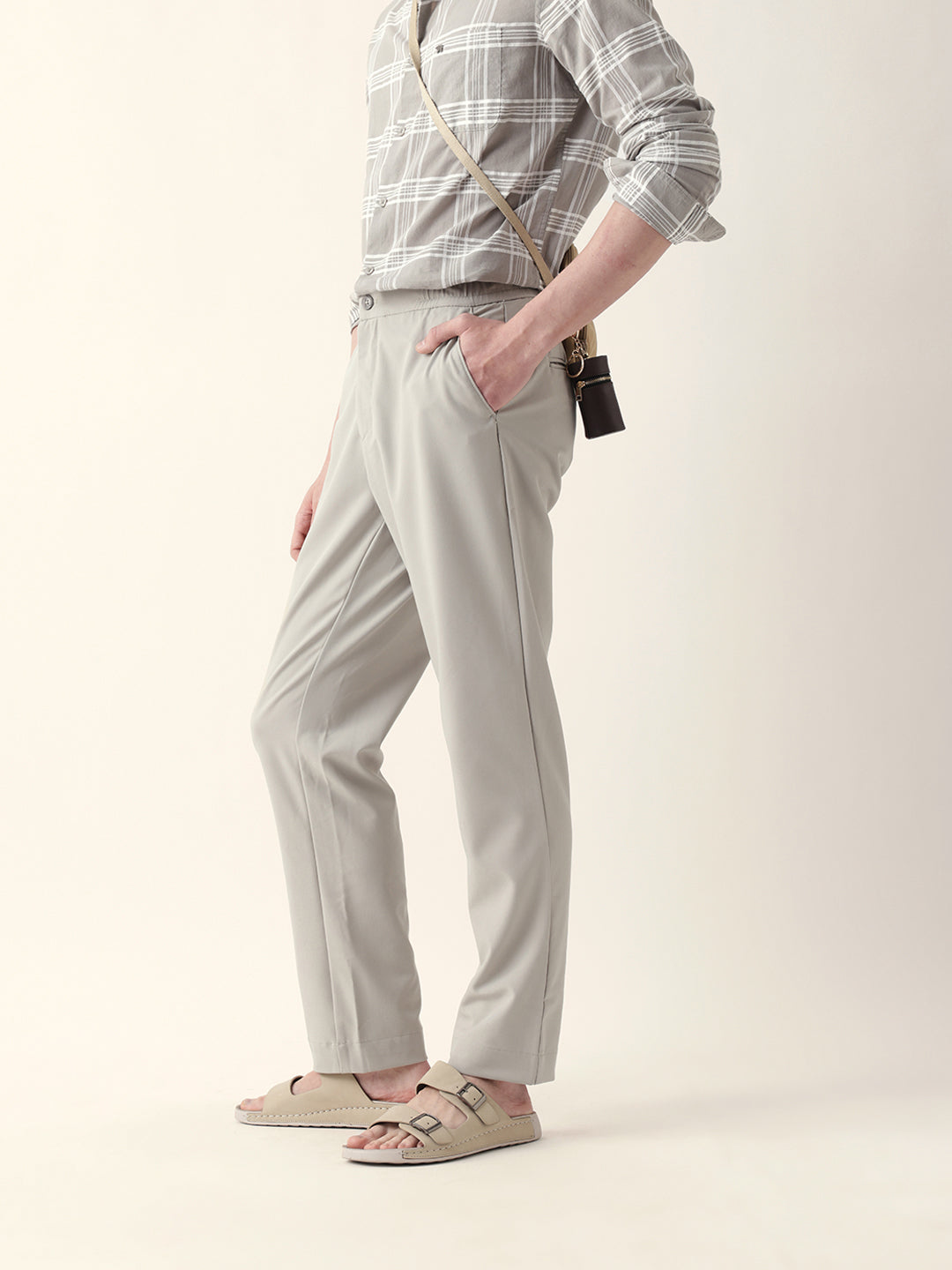 Men Solid Formal Trouser