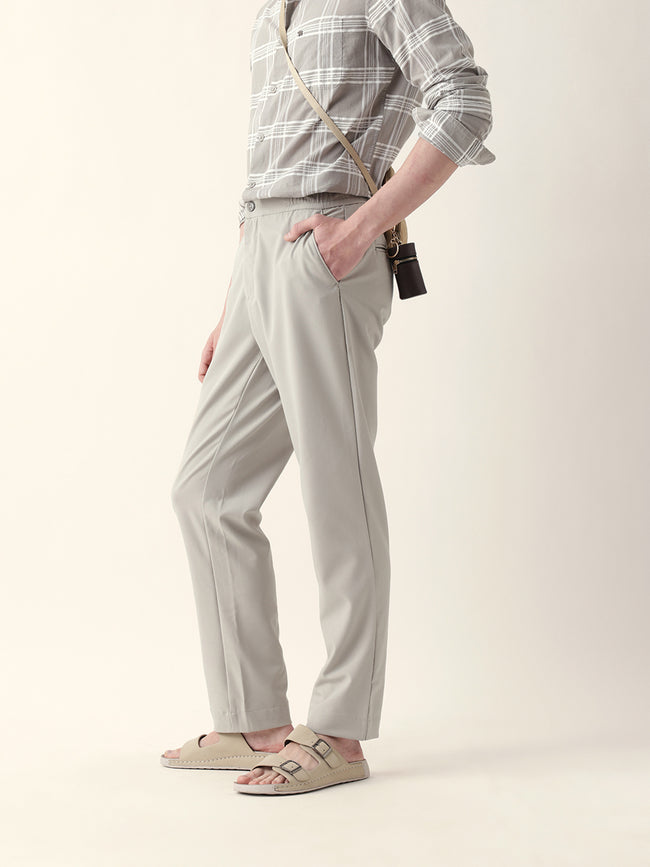 Men Solid Formal Trouser