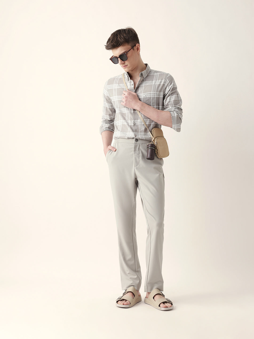 Men Solid Formal Trouser