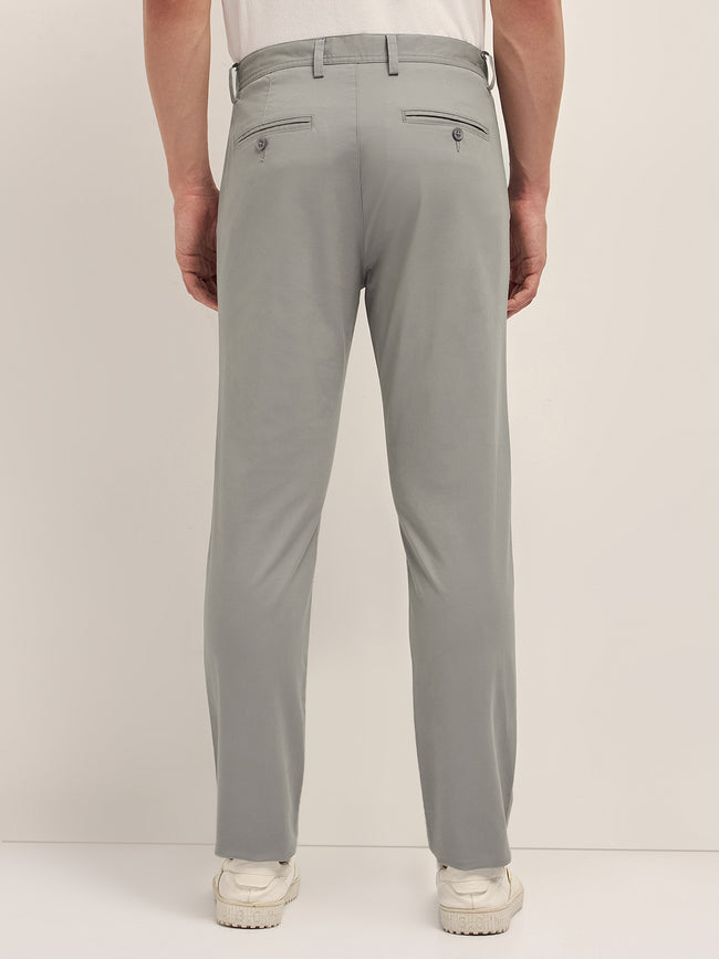Men Solid Cotton Casual Trouser