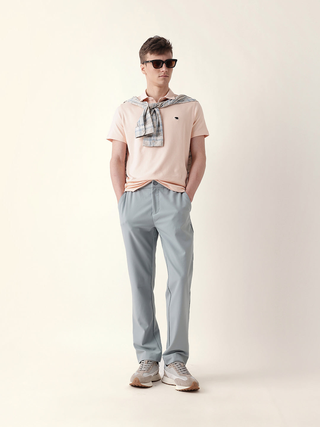 Men Solid Formal Trouser