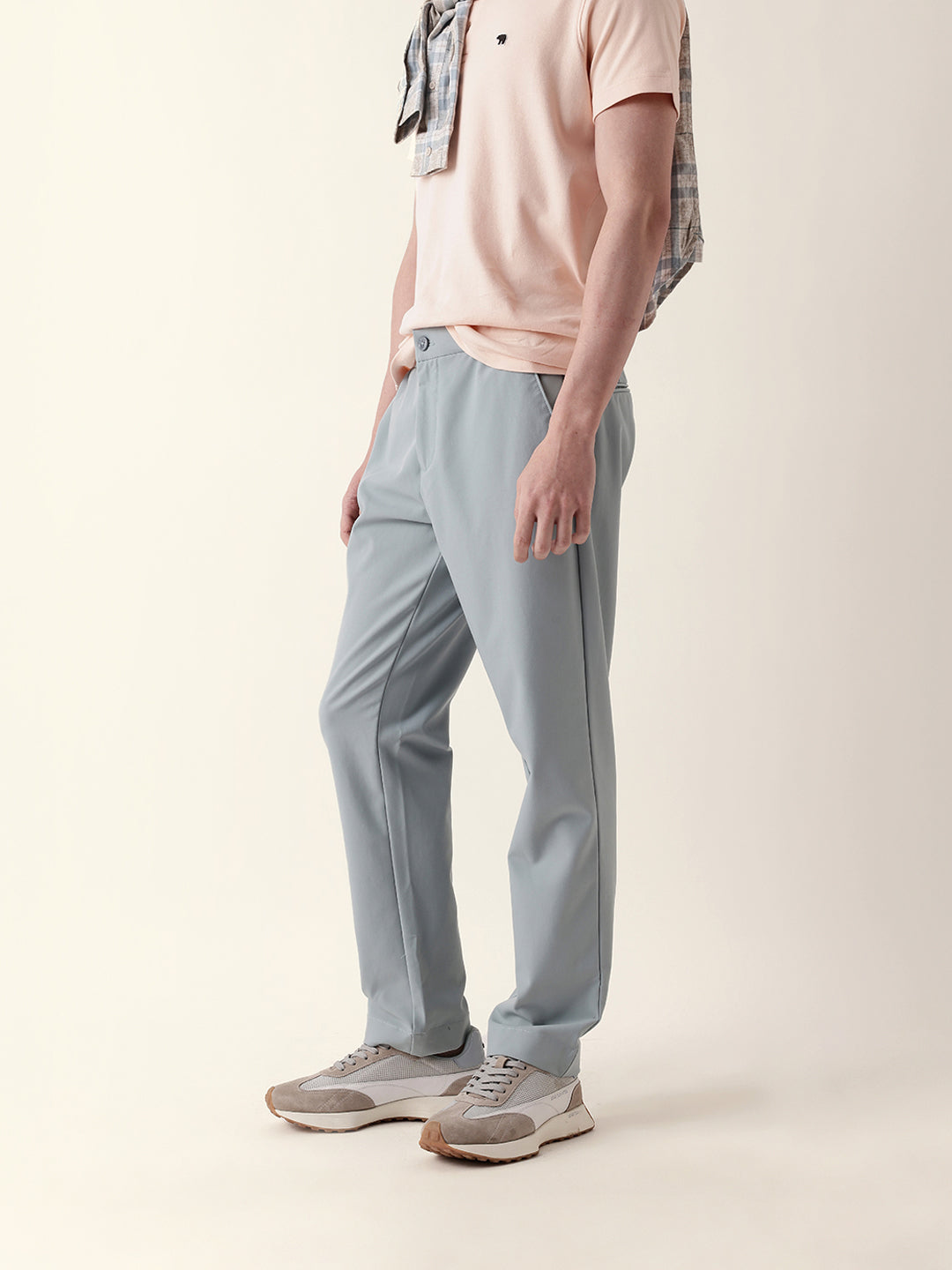 Men Solid Formal Trouser