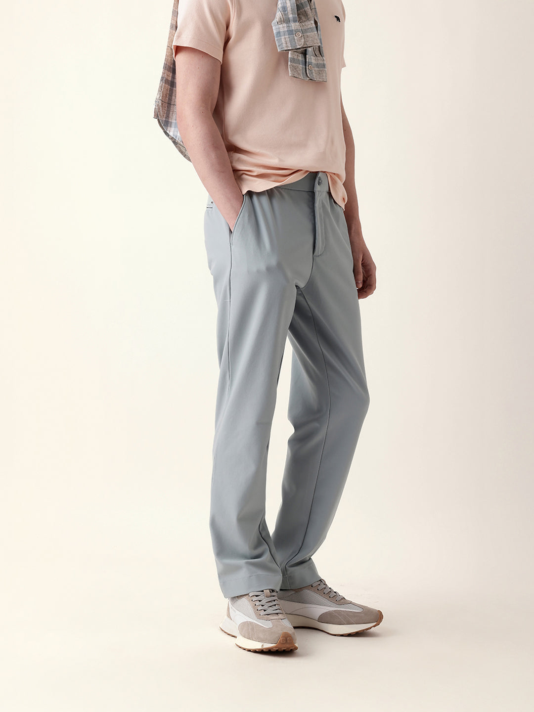 Men Solid Formal Trouser