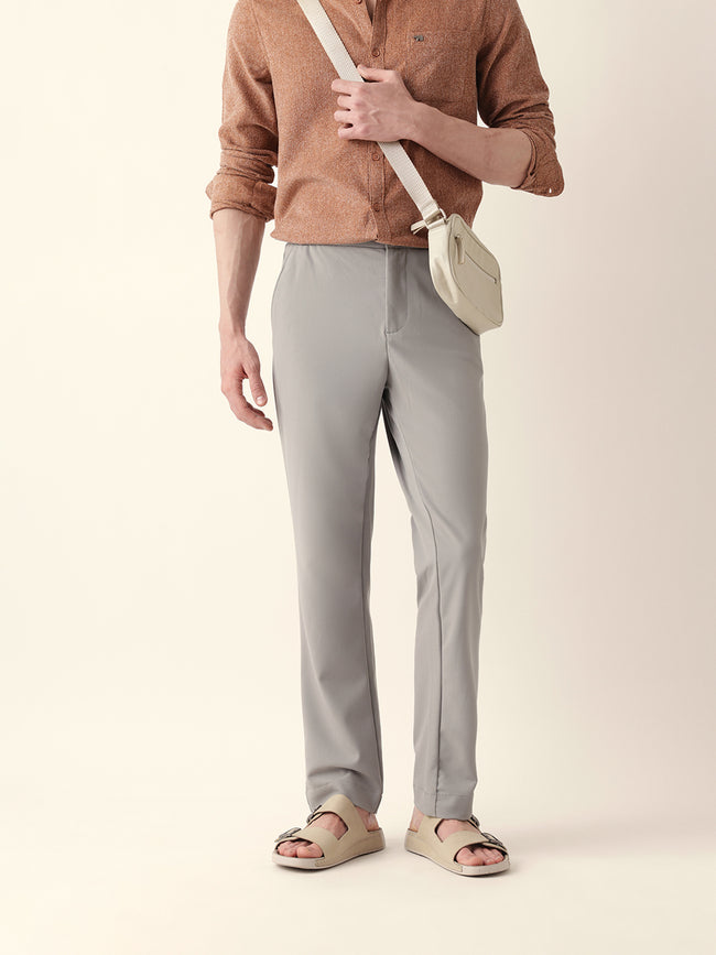 Men Solid Formal Trouser