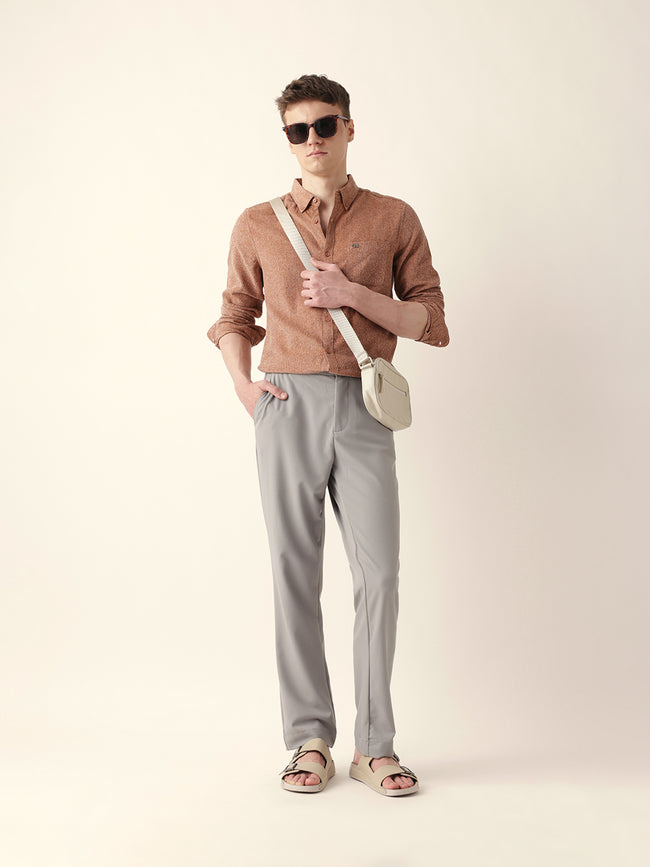Men Solid Formal Trouser