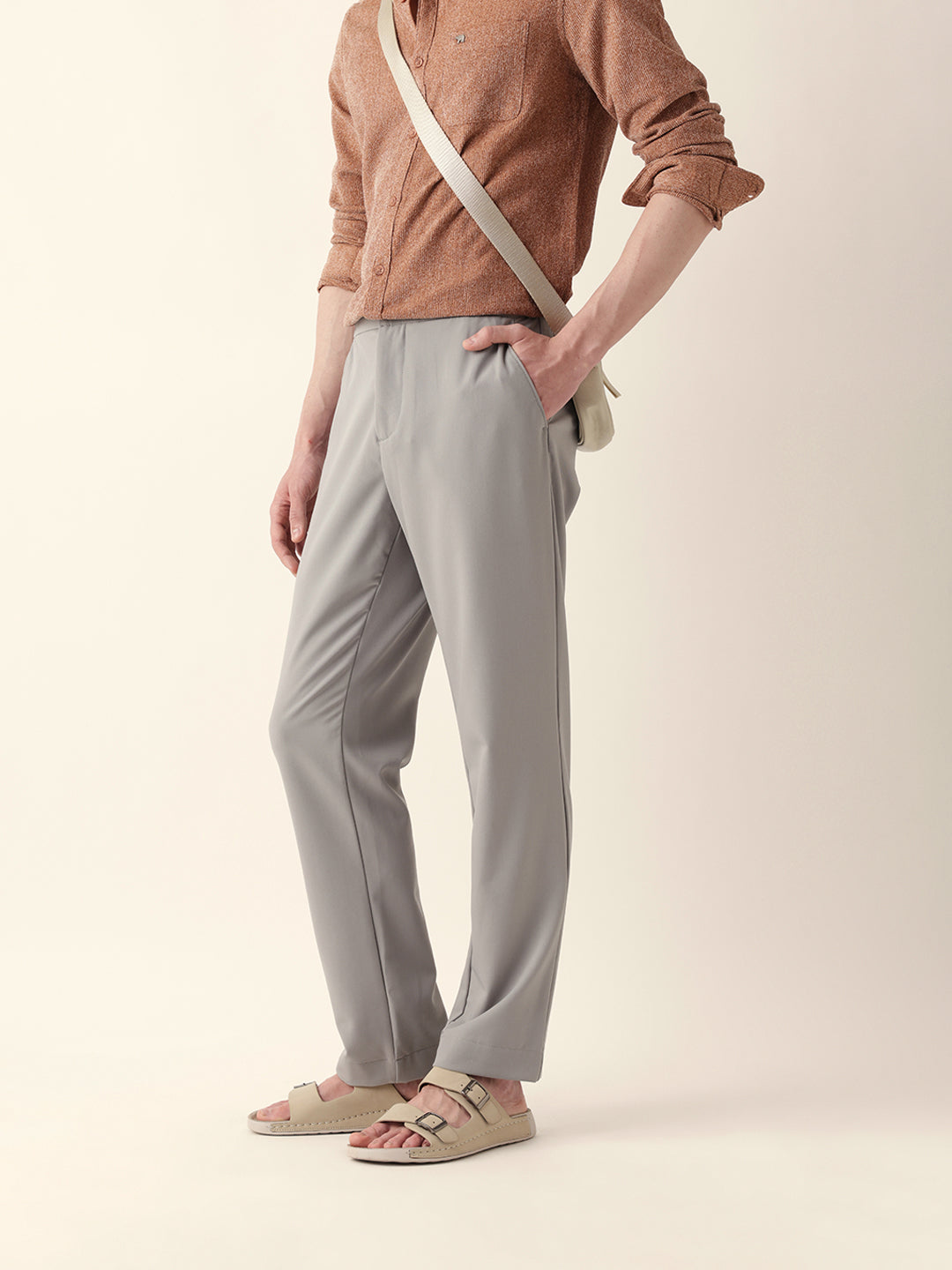 Men Solid Formal Trouser