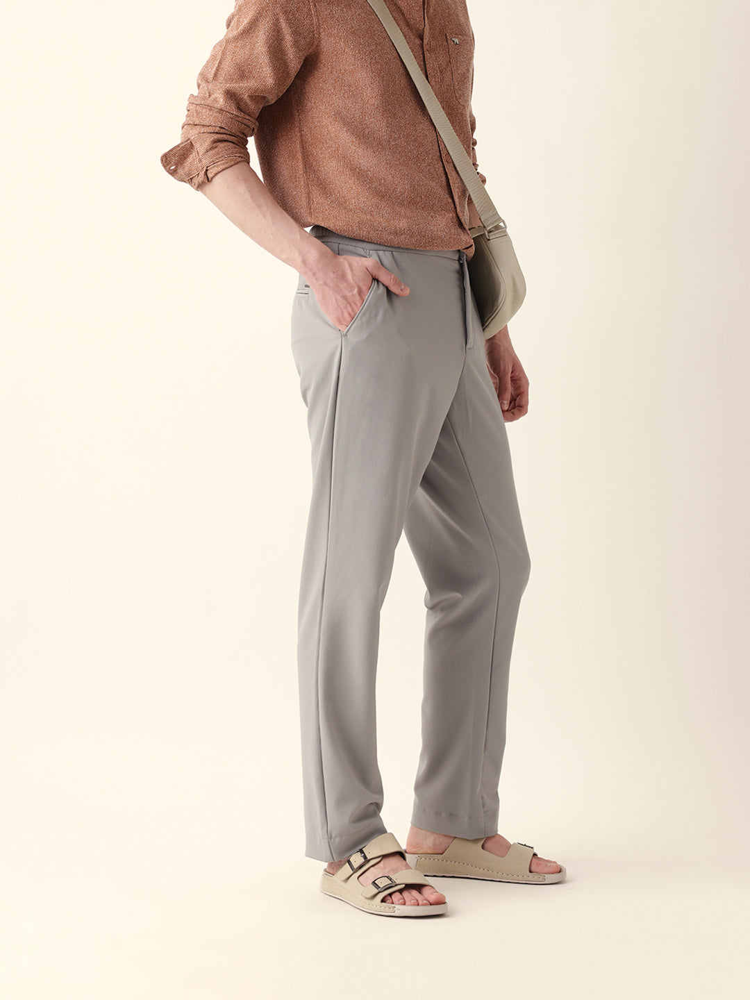 Men Solid Formal Trouser
