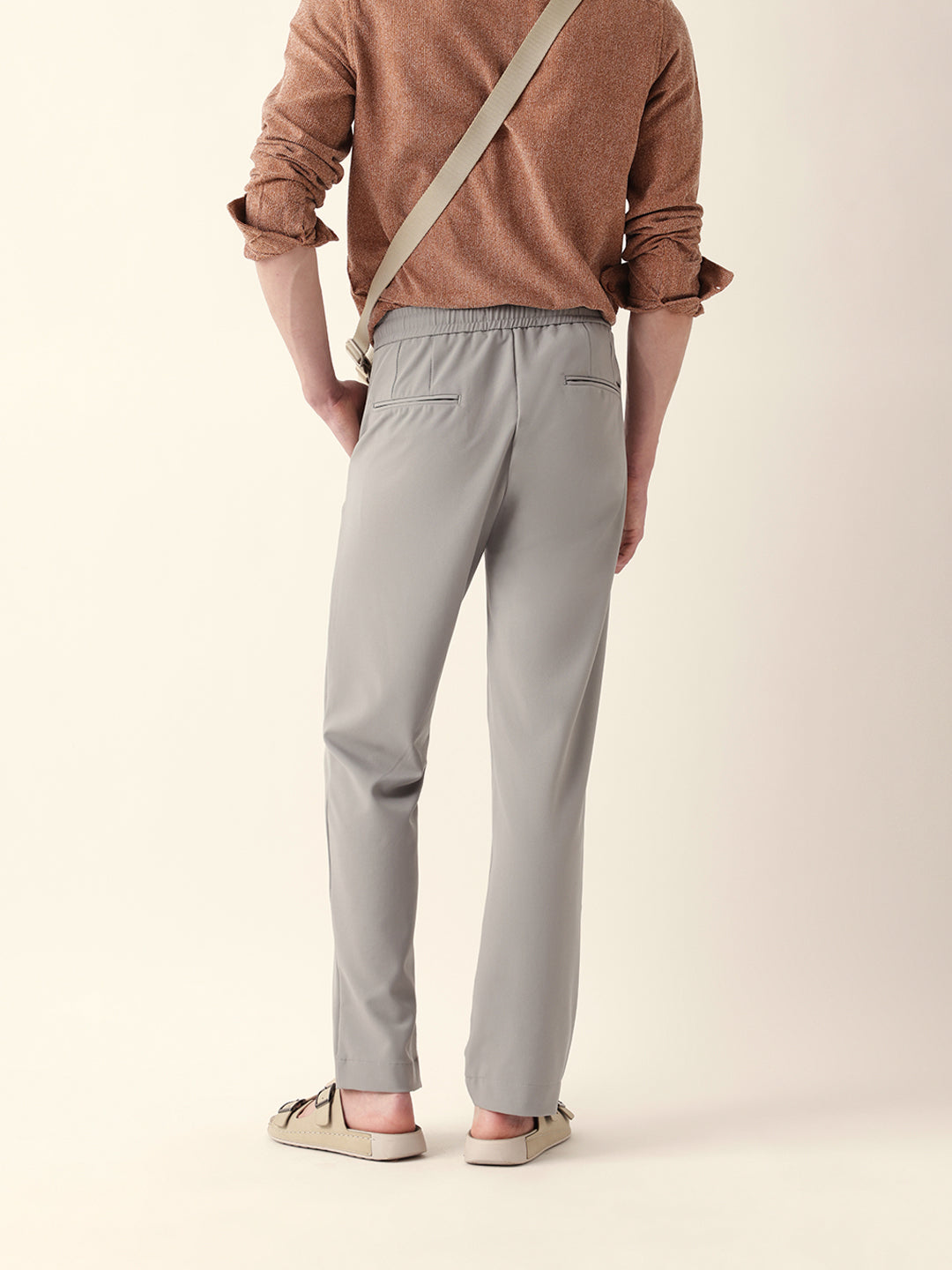 Men Solid Formal Trouser