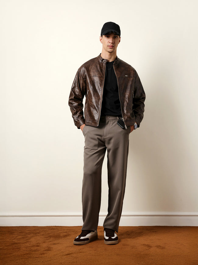Men Solid Casual Trouser