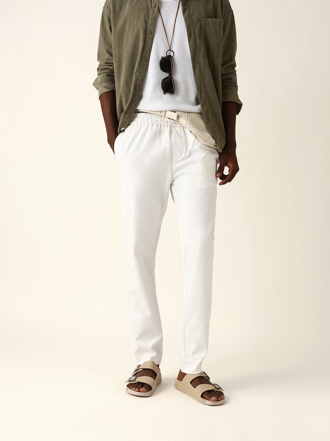 Men Solid Formal Trouser