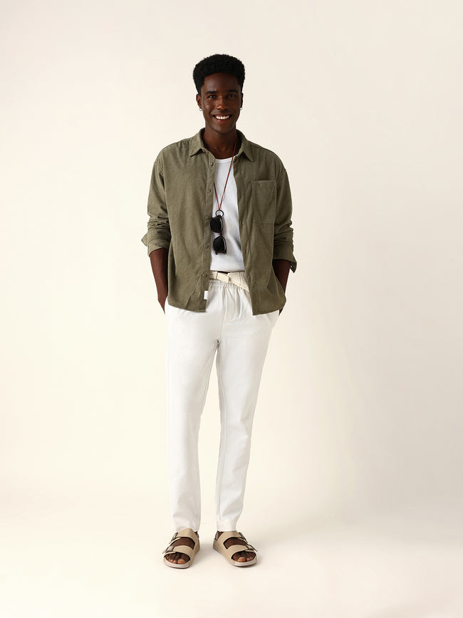 Men Solid Formal Trouser
