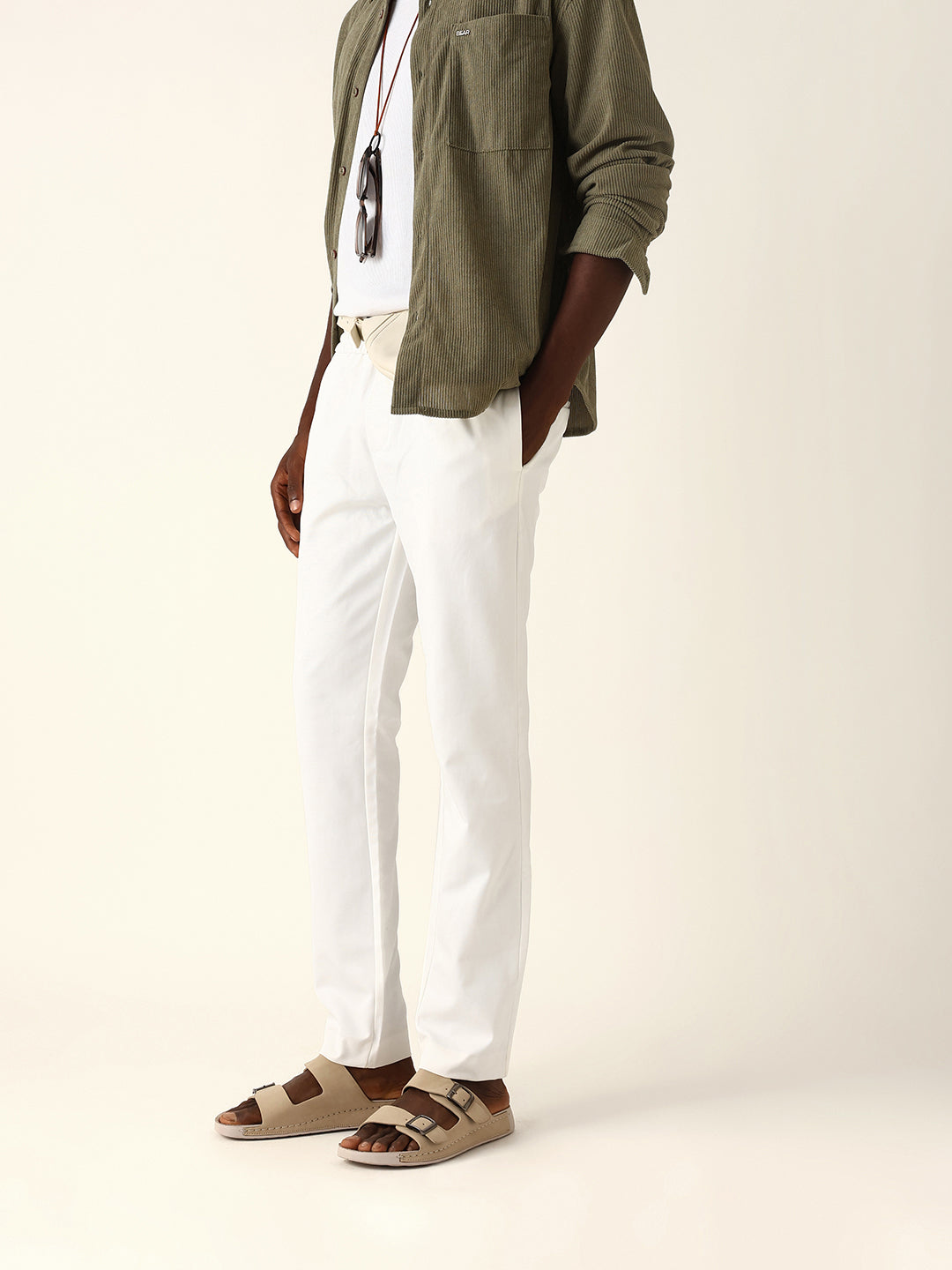 Men Solid Formal Trouser