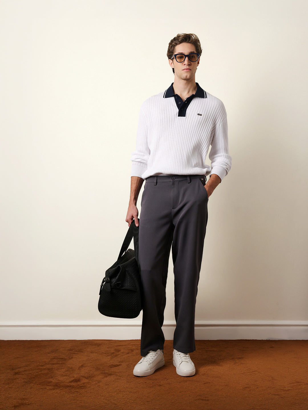 Men Solid Casual Trouser
