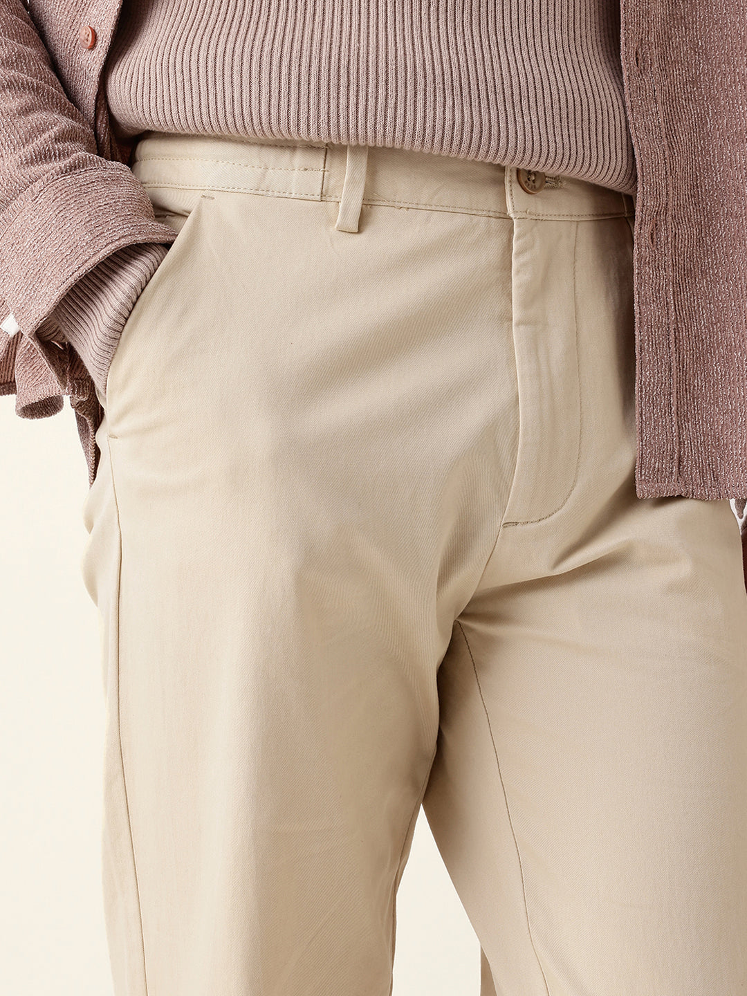 Men Solid Formal Trouser