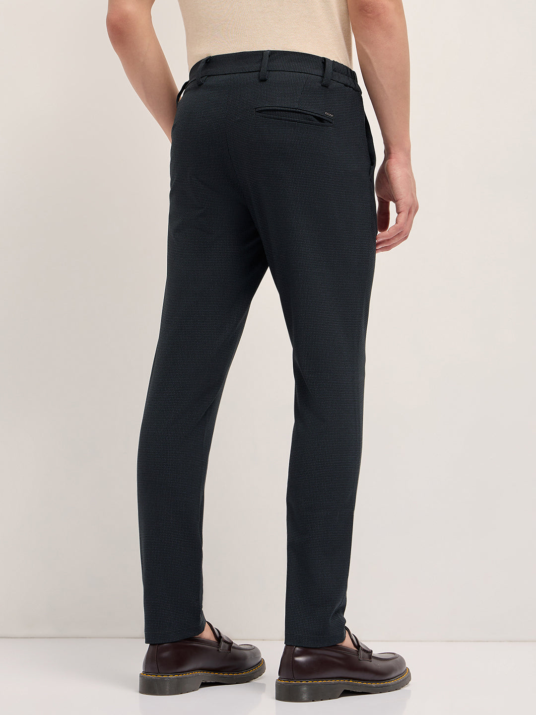 Men Black Slim Fit Formal Trouser
