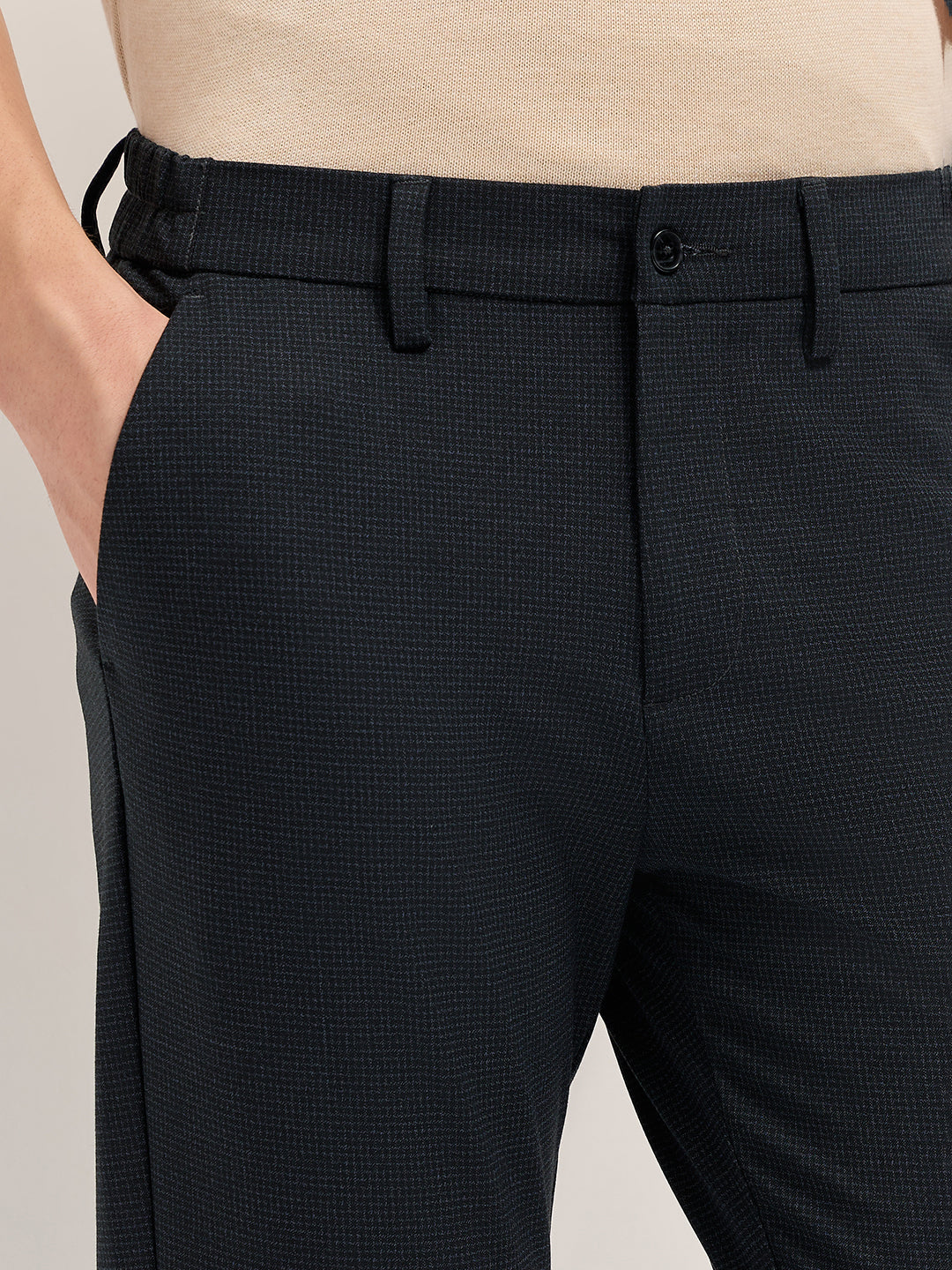 Men Black Slim Fit Formal Trouser