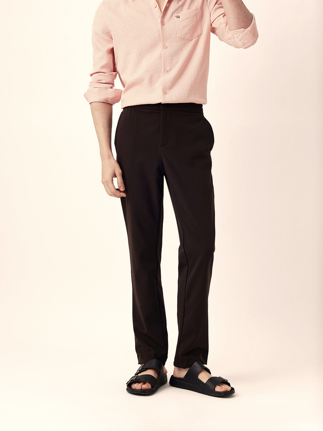 Men Solid Formal Trouser
