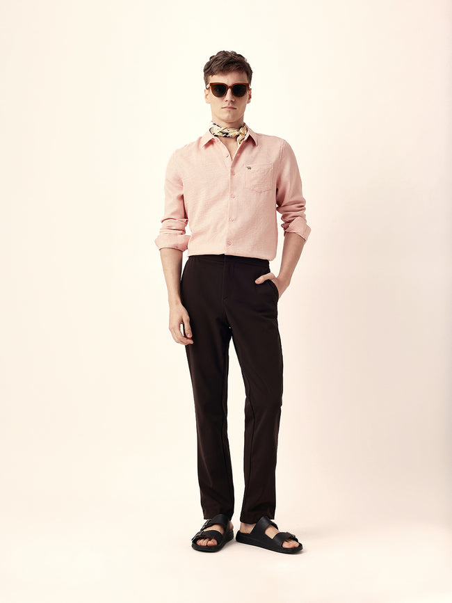 Men Solid Formal Trouser